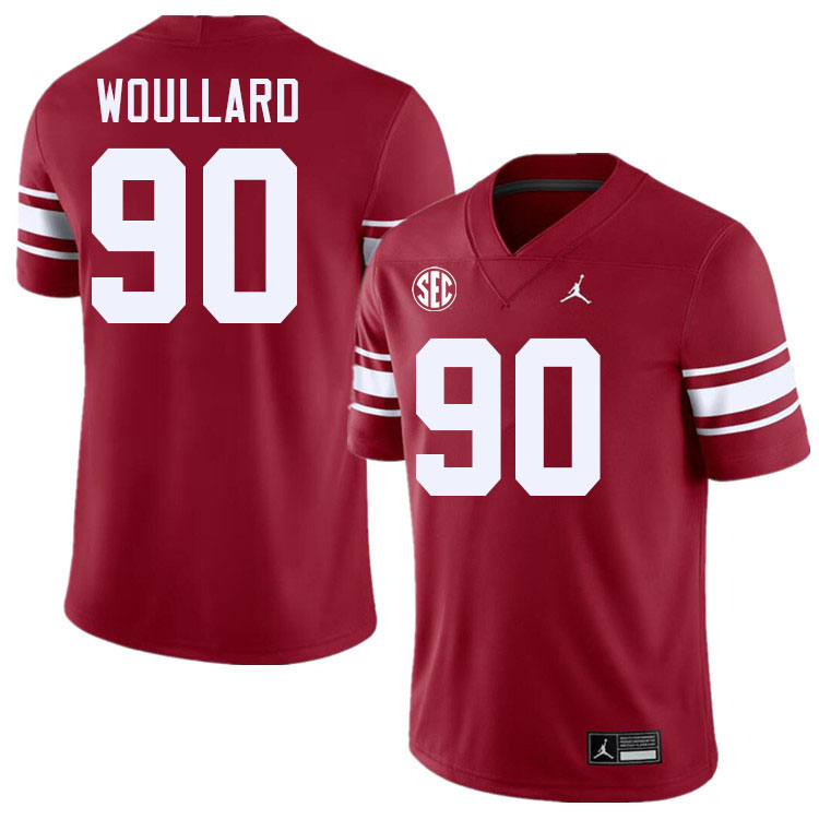 #90 Caiden Woullard Oklahoma Sooners 2024 SEC Conference College Football Jerseys-Throwback